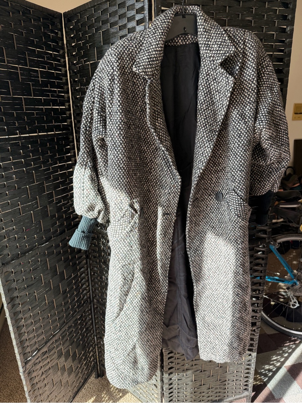Woven Gray Women's Coat